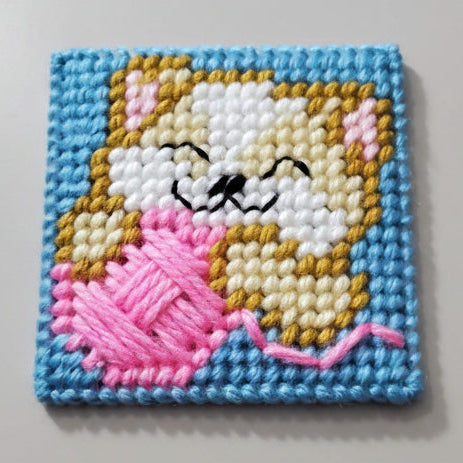 Kitten Coaster Set w/ Basket