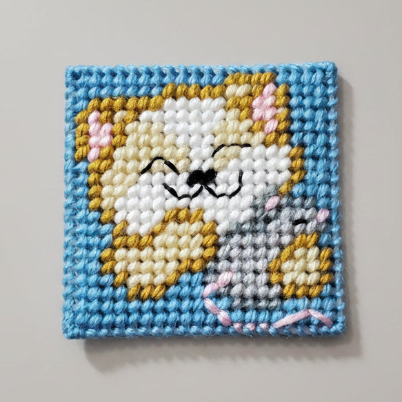 Kitten Coaster Set w/ Basket